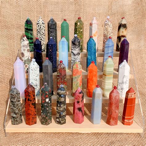 85cm 40 Kinds Natural Crystal Tower Crystal Box Crystal Healing Tower