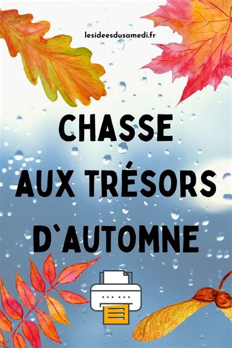 Chasse aux trésors d automne un jeu gratuit à imprimer Chasse au