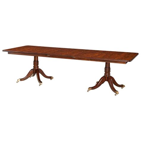 Regency Style Mahogany Round Extending Dining Table At 1stdibs