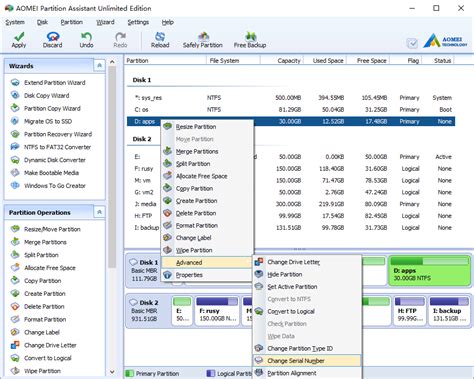 How To Change Partition Serial Number