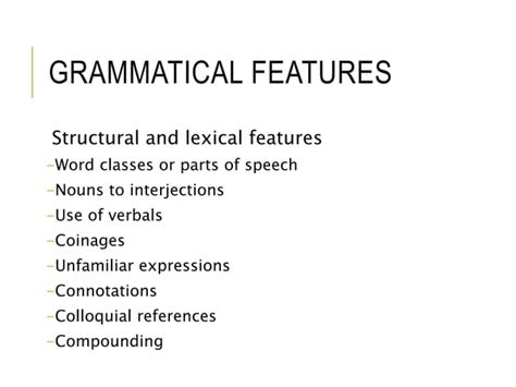 Levels Of Stylistic Analysis