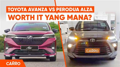 Perodua Alza Vs Toyota Avanza Sama Sama Oke Youtube