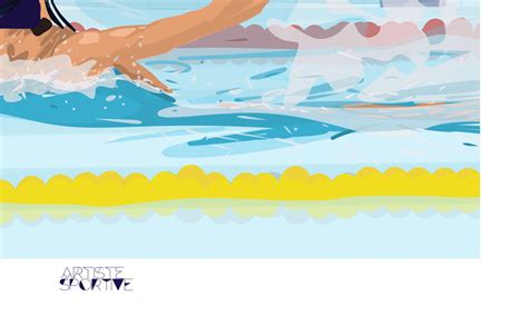 Butterfly Stroke Swimming Poster Gift Illustration for Swimmer Birthday ...