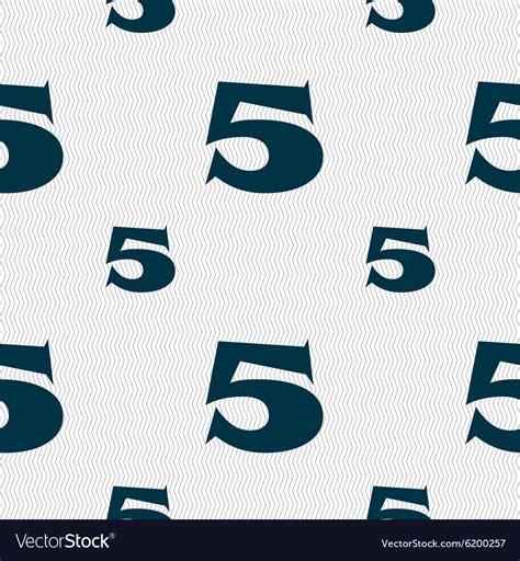 number  icon sign seamless pattern royalty  vector