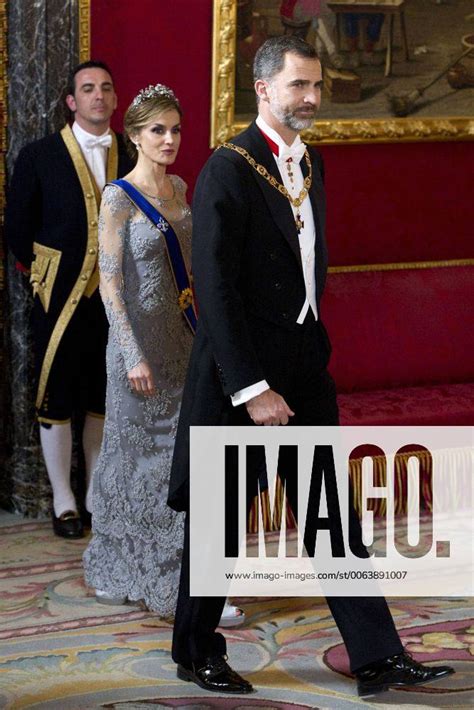 Königin Letizia von Spanien und König Felipe von Spanien beim Empfang