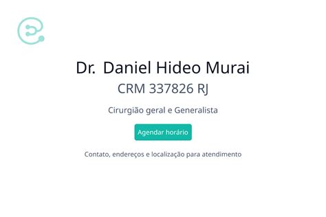 Dr Daniel Hideo Murai Cirurgião geral em Rio de Janeiro RJ