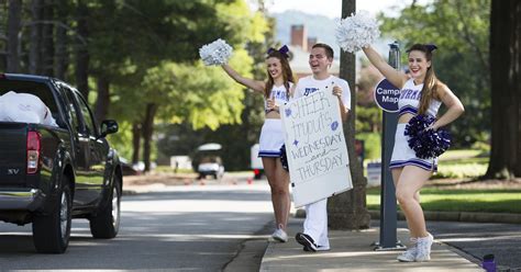 Freshman move in to their dorms at Furman University