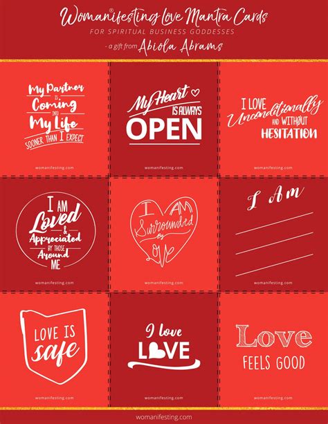 Love Mantras and Relationship Mantras - Printables for You