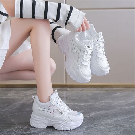 Sleeko Hidden Wedge Platform Sneakers Yesstyle