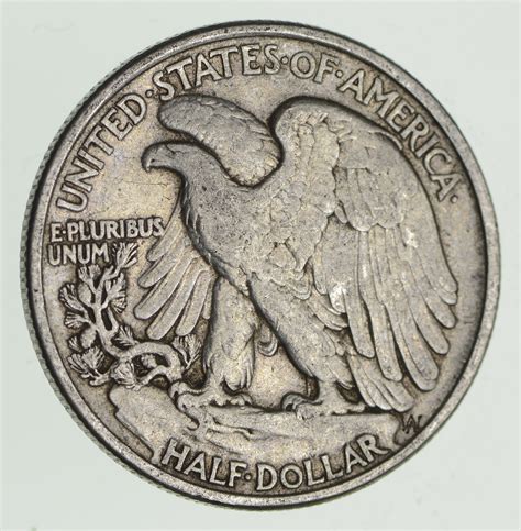 Nice Coin Strong Feather Details Walking Liberty Half Dollar