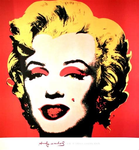 Lámina Andy Warhol Marilyn Monroe on red ground 1967 65 x 71 cm