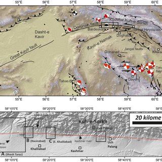 A Shadedrelief SRTM Topographic Map Of The Region Around The Doruneh