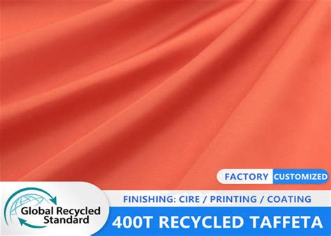 400T Ripstop Taffeta 100 Recycled Polyester Fabric