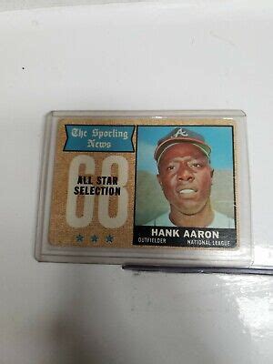 1968 Topps Hank Aaron All Star Card 370 EBay