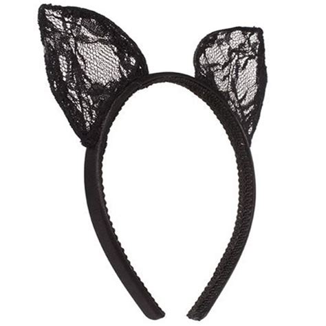 Goege Sexy Cute Hairband Black Lace Cat Ears Headband For