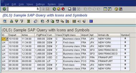 Inserting Black And White Symbols In An Sap Query Sap Query Reporting