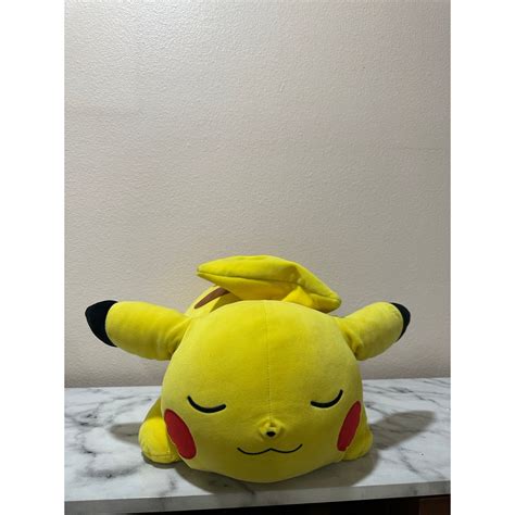 Pokemon Sleeping Pikachu Plush Toys Inch Etsy