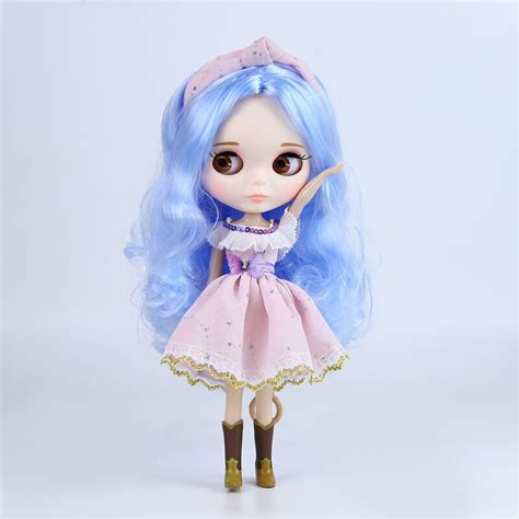 Hadley Premium Custom Neo Blythe Doll With Blue Hair White Skin And Matte Cute Face This Is