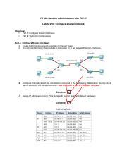 Ift Lab Docx Ift Network Administration With Tcp Ip Lab