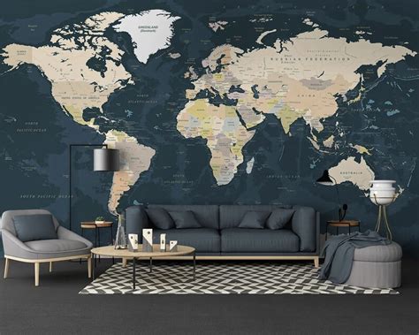 Dark Political Map Wallpaper National Geographic Executive World Map