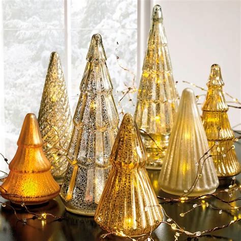 Mercury Glass Led Tree Collection Grandin Road Mercury Glass