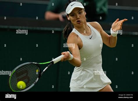 Britains Emma Raducanu Plays A Return To Australias Ajla Tomljanovic