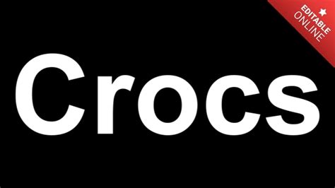 Crocs Normale Su Sfondo Nero Generatore Di Effetti Di Testo