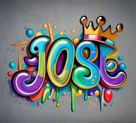 The Word Jols Is Painted In Bright Colors And Has A Crown On Top Of It