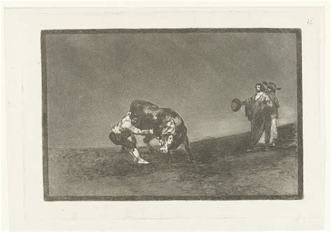 Martincho Grabs A Bull By Its Horn By Francisco De Goya