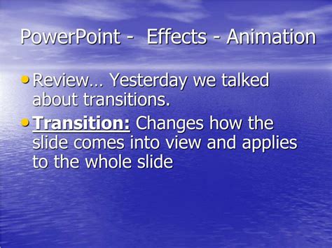 PPT - PowerPoint: Effects - Animations PowerPoint Presentation, free ...