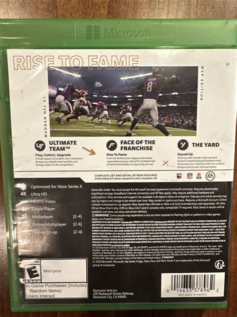 Madden Nfl Mvp Edition Microsoft Xbox One Ebay