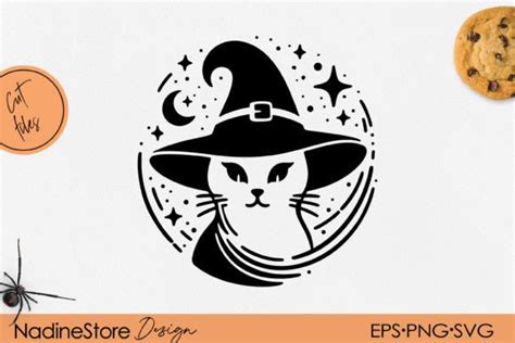 Halloween Cat Silhouette Svg Files Graphic By Nadinestore Creative