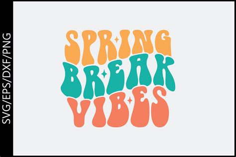 Spring Break Vibes Retro Svg Design Graphic By T Shirt World · Creative Fabrica