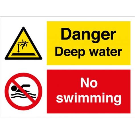 Danger Deep Water No Swimming Signs From Key Signs Uk