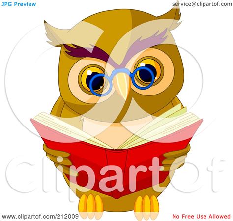 Royalty-Free (RF) Clipart Illustration of a Smart Owl Wearing Glasses ...