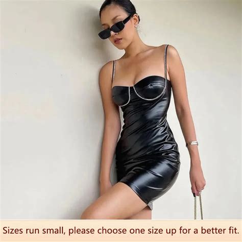 Sexy Pu Leather Women Clothing Autumn Winter Season Slim Fit Strap