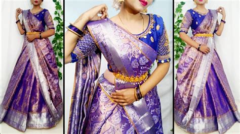 Convert Saree Into Beautiful Lehanga Saree Wearing New Style