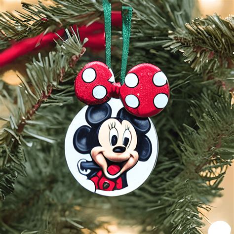 Minnie Mouse and Mickey Mouse Christmas Ornaments · Creative Fabrica