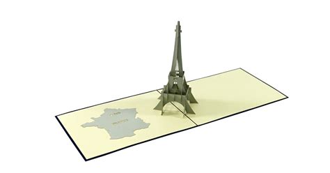 3d Pop Up Card Paris Eiffel Tower