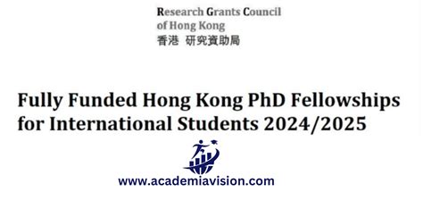 Fully Funded Hong Kong Phd Fellowships For International Students