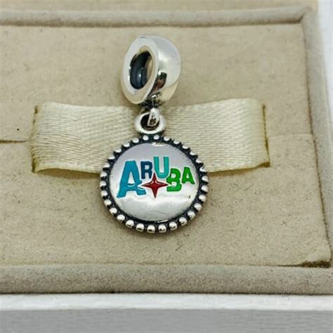 Pandora Aruba Flag Exclusive Dangle Charm Pendant EBay