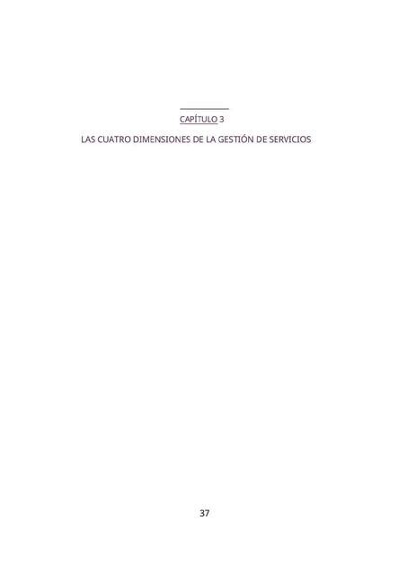 Cap Tulo Las Cuatro Dimensiones De La Gesti N De Servicios