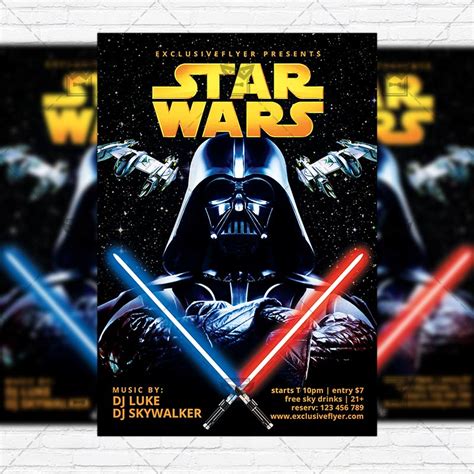 Star Wars Free Club And Party Flyer Psd Template Exclsiveflyer