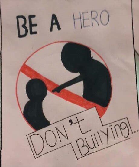 Anti Bullying Poster Drawing Easy Features Two Designs One With An Orange Background And One