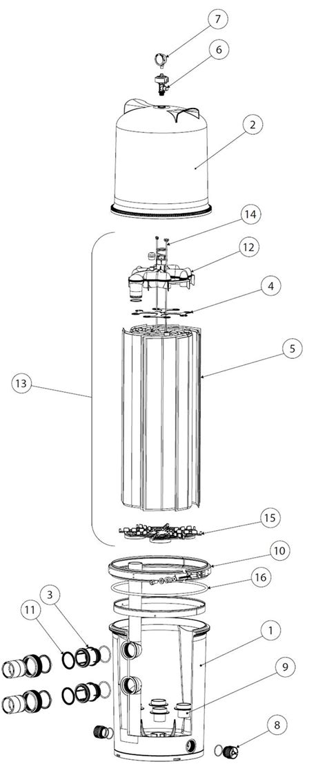 Pentair Fullfloxf F Series De Filter Parts