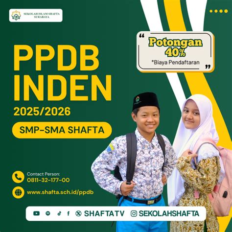 Ppdb Sekolah Islam Shafta 2025 2026 Sekolah Islam Shafta Surabaya