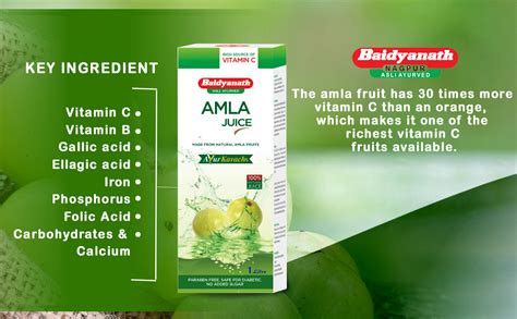 Baidyanath Asli Ayurved Amla Juice Rich Source Of Vitamin C And