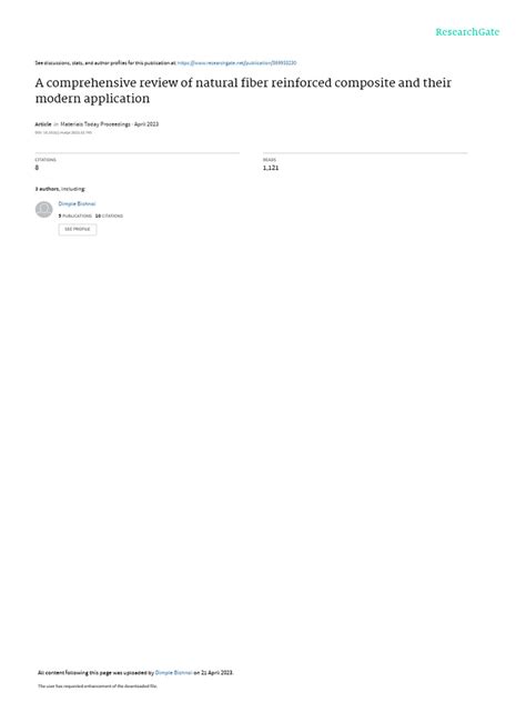 comprehensive review  natural fiber reinforced composite