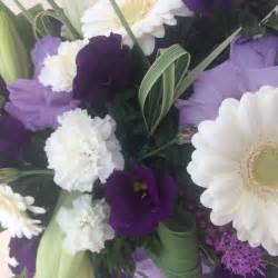 Funeral Flowers Purple And White Funeral Flowers Funeral Tributes