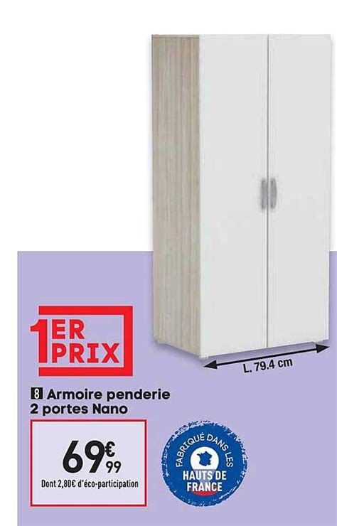 Promo Armoire Penderie 2 Portes Nano Chez Conforama ICatalogue Fr